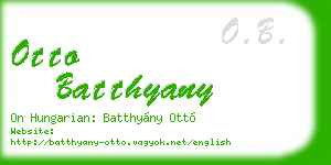 otto batthyany business card