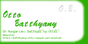 otto batthyany business card